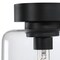 Westinghouse Fixture Ceiling SemiFlush-Mount 60W Judd 8In, Matte Black Clear Glass 6131200 - alternate 4